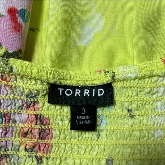 Torrid Floral Tank Top - Yellow and Multicolor - Picture 3 of 6